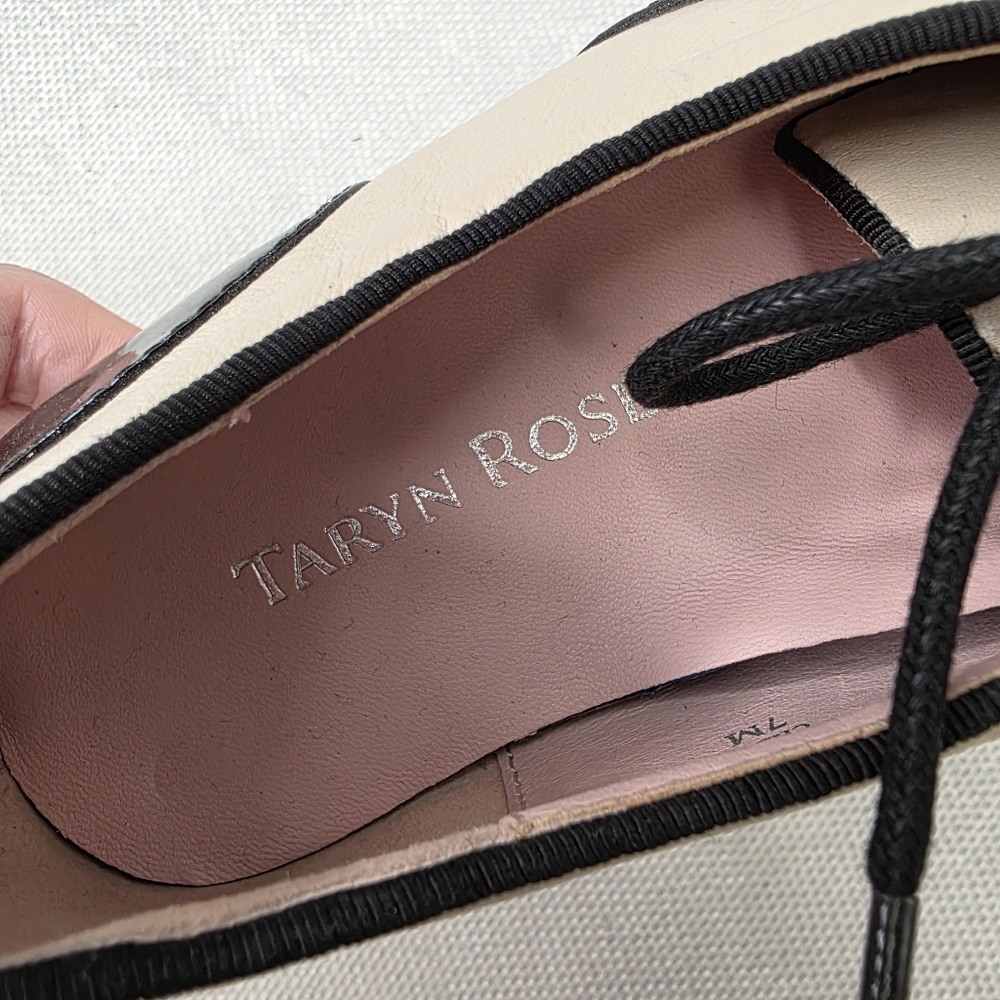 Taryn Rose "Candyce" Patent Leather Lace-Up Ballet Flats - Size 7M - Picture 6 of 10